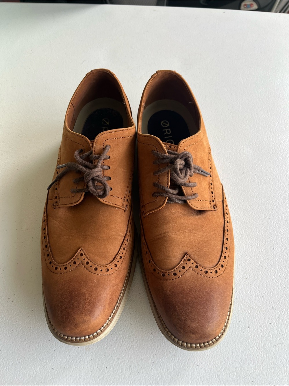 Cole Haan Brown Wingtip Derby Shoes